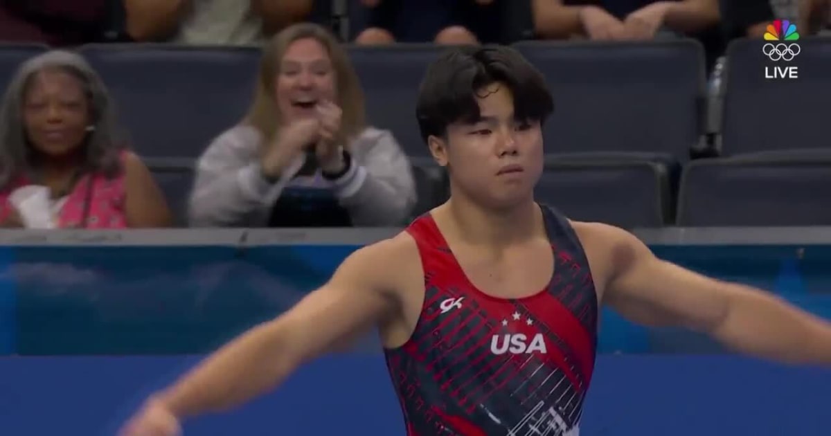 Team USA Men's Night 2 Asher Hong Vault 2024 U.S. Olympic Team